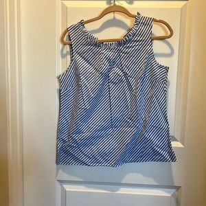 Talbots Blue Striped Dress Tank Top